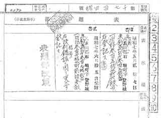"Uotsuri Island / Transcript of Registry Transfers and Closures" 2392, Tonoshiro, Ishigaki City : Photo