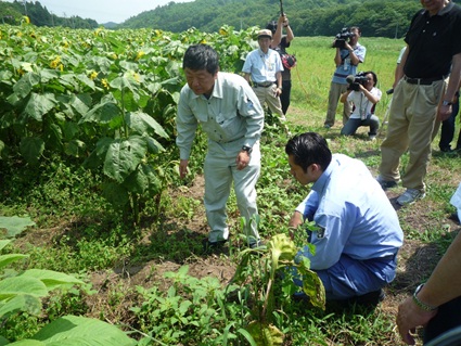 細野大臣8月13日訪問写真その1