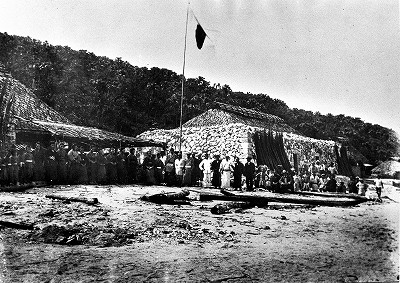 A bonito processing factory at Uotsuri Island