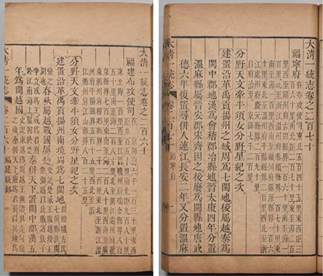 (Kangxi) Daishin-Ittoshi (Da Qing yi tong zhi)
(Records of the Unity of the Great Qing (The Imperial Geography of the Qing Empire)) (1744 (the ninth year of Qianlong))