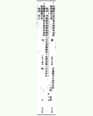 Official Gazette (June 6, 1922) Mining Matters Prospecting permit refused Kita Kojima Island / Minami Kojima Island : Photo