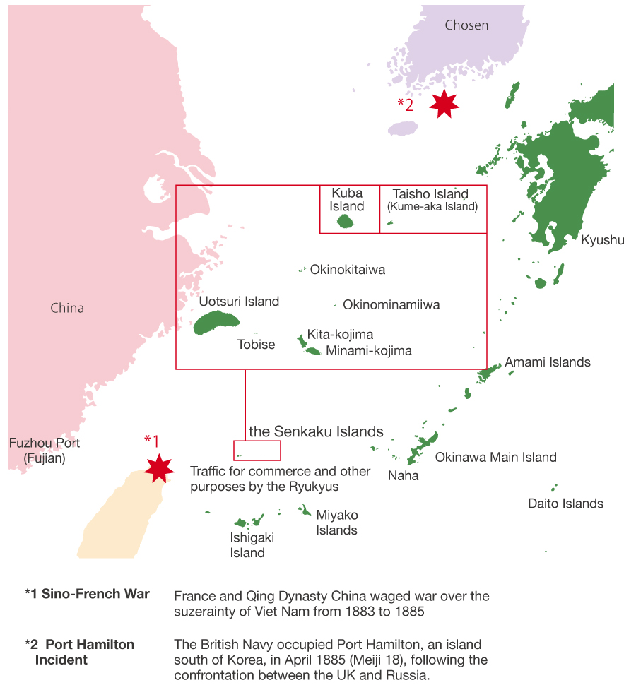map of the Senkaku Islands