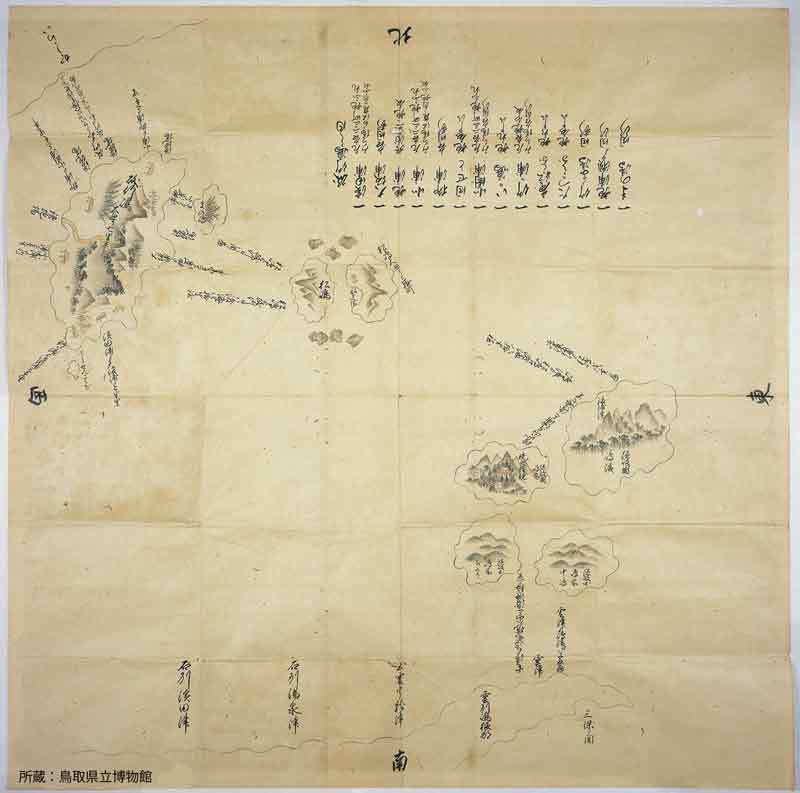 고다니이헤에가 보내온 다케시마 지도