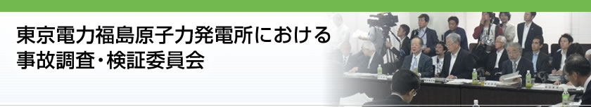 東京電力福島原子力発電所における事故調査 検証委員会