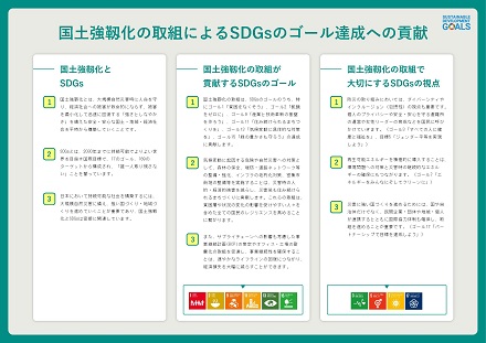 国土強靭化の取組によるSDGsのゴール達成への貢献