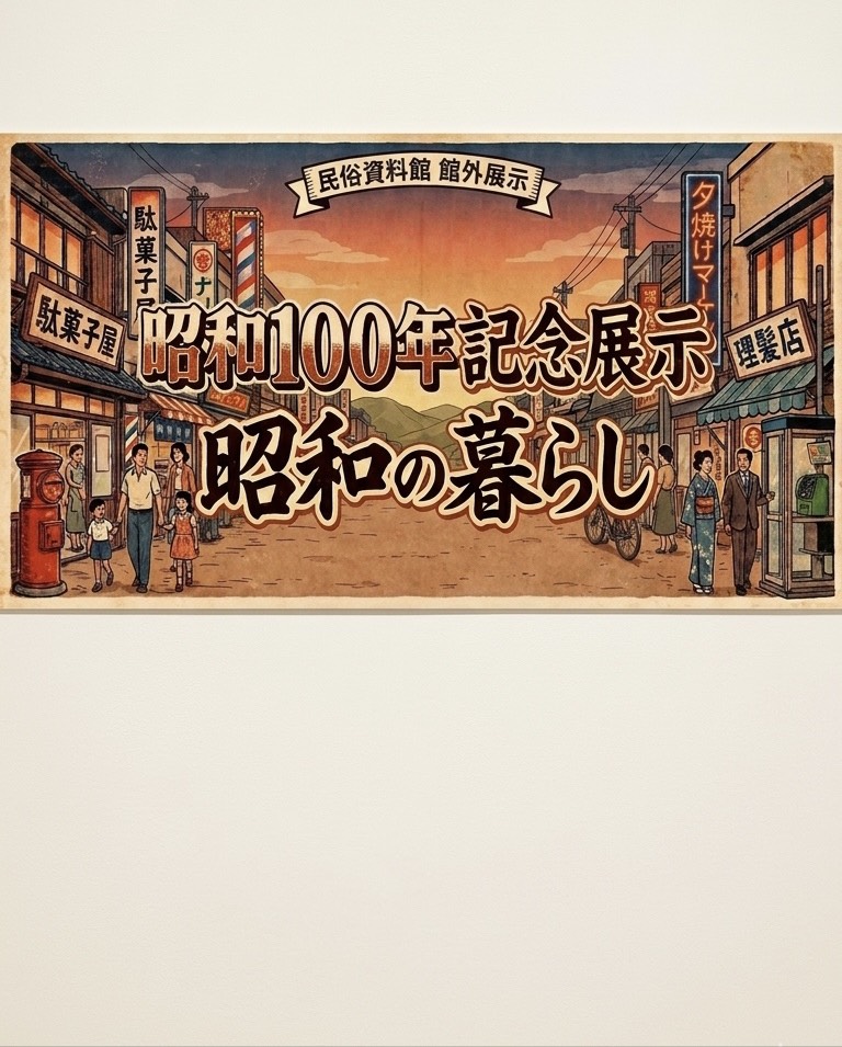 民俗資料館　館外展示「昭和100年記念展示~昭和の暮らし~」