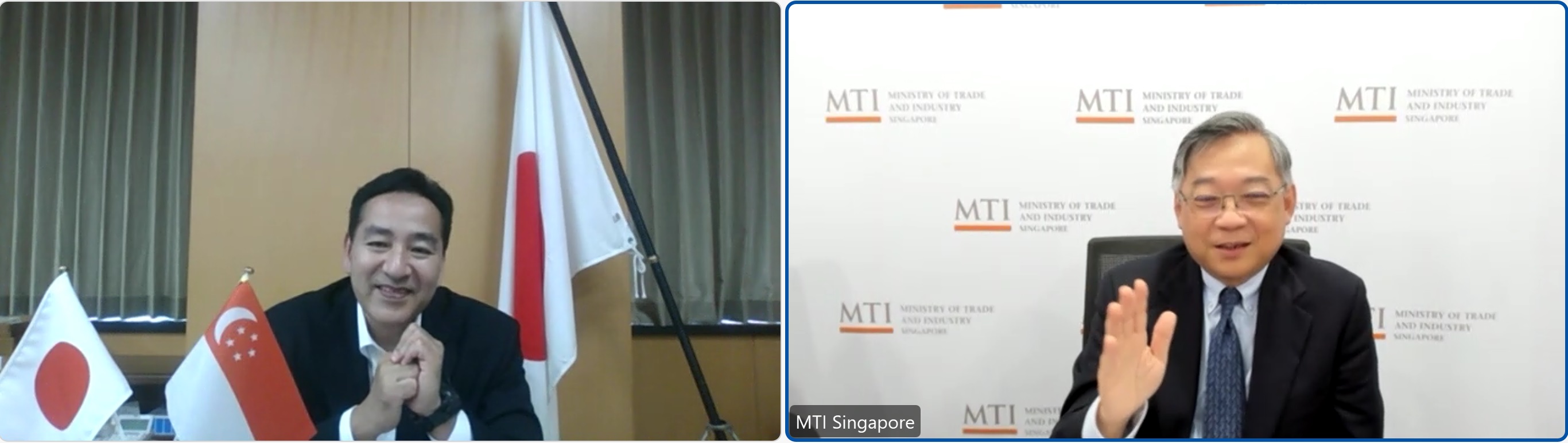 シンガポール ガン貿易産業大臣との会談の様子